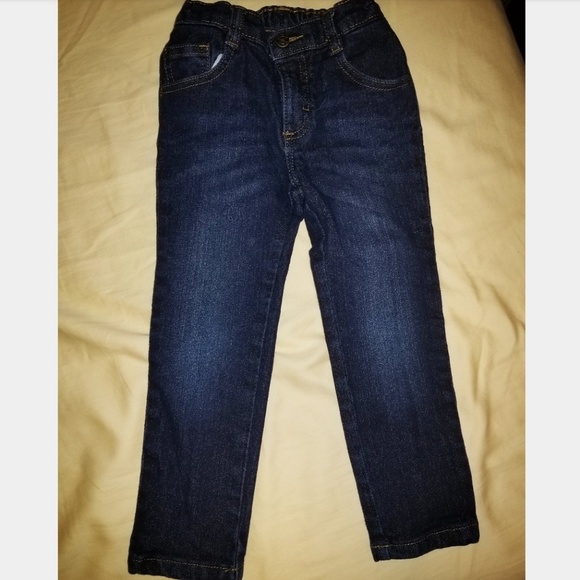 4T adjustable Wrangler dark blue jeans like new - Picture 2 of 5